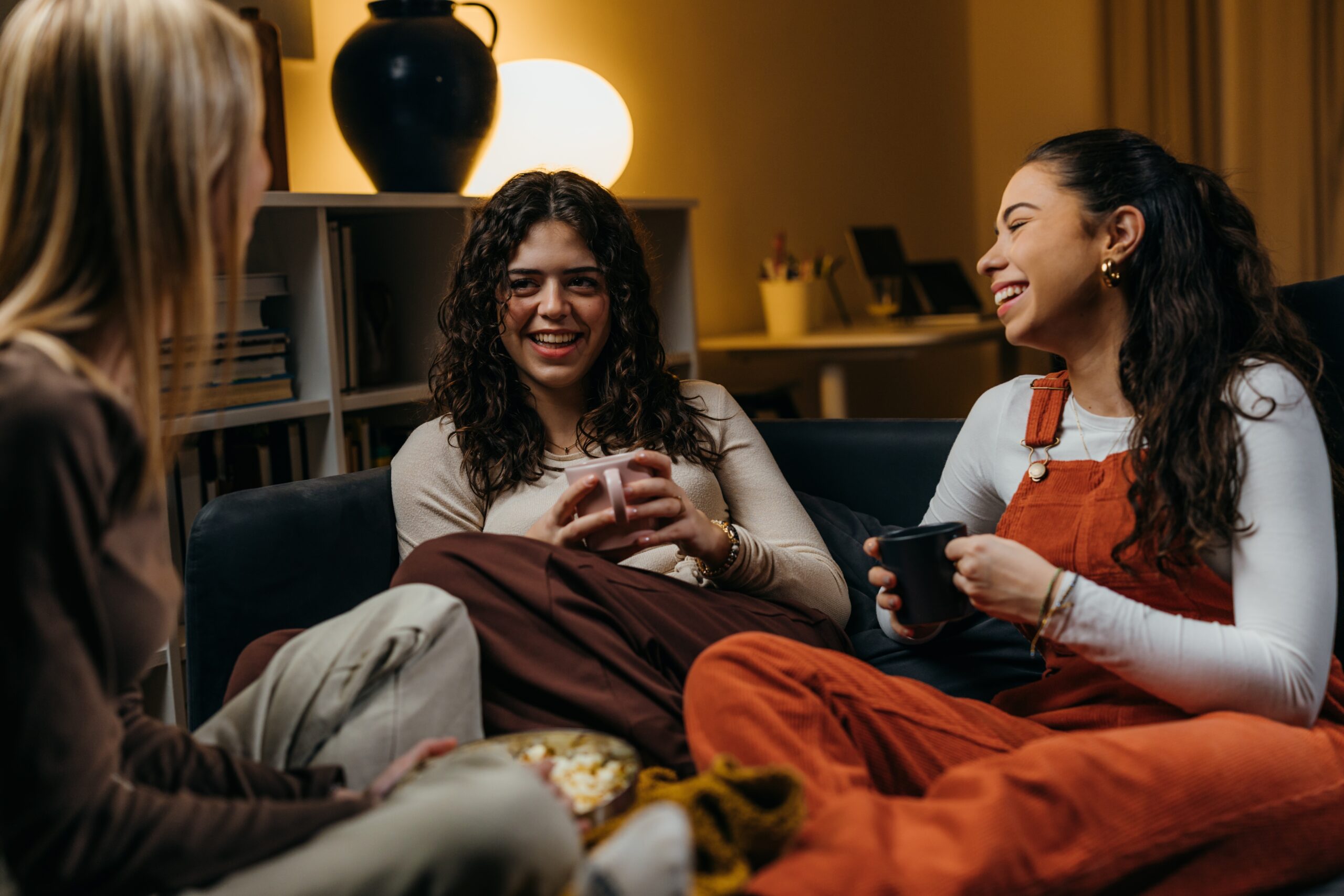 Three,Women,Are,Hanging,Out,In,The,Evening