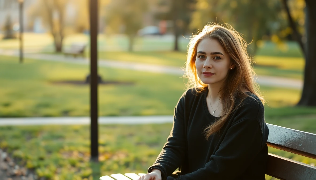 A young woman sitting quietly outdoors, thinking through her pregnancy options